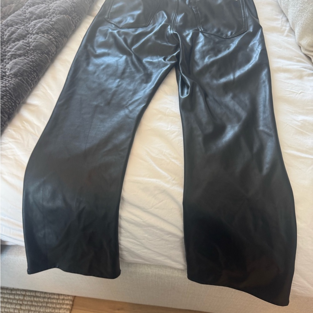 Rag & Bone Black faux Leather Trousers